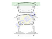 Set placute frana punte spate Toyota Avensis (T25), 04.2003-11.2008, Corolla Verso 2004-2009, Previa III, 2005-, marca Icer Spania