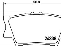 Set placute frana punte spate TOYOTA Rav 4 IV Off-Road (XA40) (An fabricatie 12.2012 - ..., 124 - 197 CP, Diesel, Benzina, Benzina/Electro) - OEM - MAXGEAR: 19-1161 - LIVRARE DIN STOC in 24 ore!!!