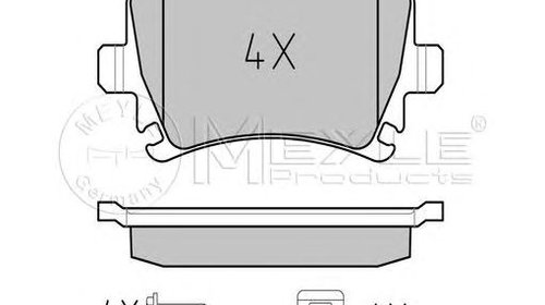 Set placute frana punte spate VW Passat B7 Li