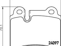 Set placute frana punte spate VW TOUAREG 02- - Cod intern: W20059545 - LIVRARE DIN STOC in 24 ore!!!