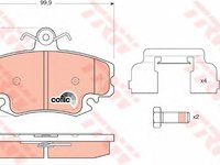 Set placute frana RENAULT CLIO II caroserie (SB0/1/2_) - OEM - TRW: GDB1634 - Cod intern: W02396426 - LIVRARE DIN STOC in 24 ore!!!