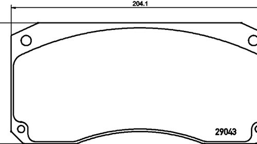 Set placute frana Renault Magnum / Major WVA 29043 etrier Meritor D2