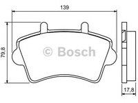 Set placute frana RENAULT MASTER II bus (JD) - OEM - BOSCH: 0986494031|0 986 494 031 - Cod intern: W02655936 - LIVRARE DIN STOC in 24 ore!!!