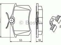 Set placute frana RENAULT MASTER III platou/sasiu (EV, HV, UV) - OEM - BOSCH: 0986494600|0 986 494 600 - Cod intern: W02658029 - LIVRARE DIN STOC in 24 ore!!!