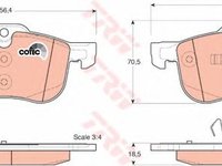 Set placute frana ROVER 75 Tourer (RJ) - OEM - TRW: GDB1374 - Cod intern: W02144672 - LIVRARE DIN STOC in 24 ore!!!