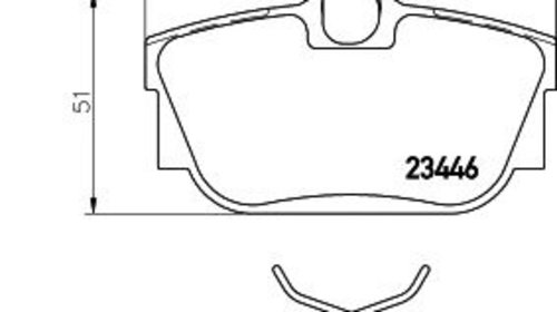 Set placute frana SEAT ALHAMBRA (710, 711) - 