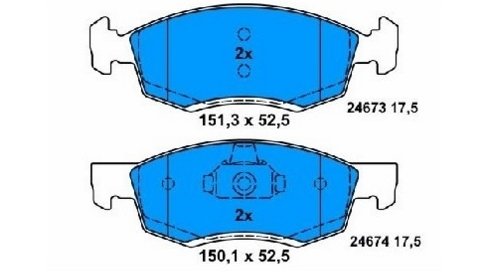 Set placute frana sistem Lucas Dacia Logan