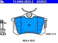 Set placute frana spate ate citroen c2, c3, c4, peugeot 307