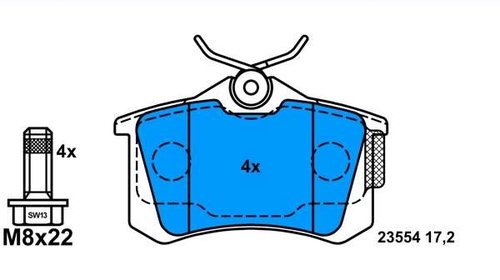 Set placute frana spate ate citroen c2, c3, c