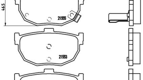 Set placute frana spate brmebo pt hyundai ela