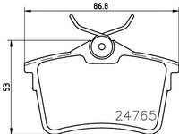 Set placute frana spate textar pt citroen berlingo, peugeot 308, partner