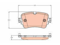 Set placute frana spate TRW, Audi Q7 (4M), 01.2015-, Q8 (4mn), 02.2018-, spate, Pt. numar PR : 1KU, puntea spate