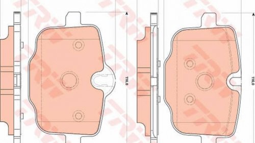 Set Placute Frana Spate Trw Bmw Seria 6 F12 2011→ GDB1869