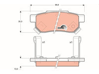 Set placute frana spate TRW Honda Accord III 1985-1989 Civic 1987-2006 Concerto 1989-1996 CRX II 1987-1992 Integra 1985-2001 Jazz III 2007- Prelude III, Rover/Mg 200 1990-1999 25 Rf 1999-2006 400 1990-2000 45 2000-2005 Coupe, Mg Zr Mg Zs Streetwise