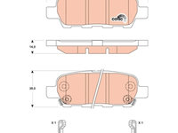 Set placute frana spate TRW Infiniti EX G Sedan JX (L50) M45 Qx60 Nissan Altima Cube Juke (F15) 2010- Murano 2002-Pathfinder IV 2012- Qashqai / Qashqai +2 2006- TIIda (C11) 2004- X-Trail (T31) 2007-, Renault Koleos I 2008- spate, puntea spate