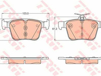 Set placute frana spate VW Arteon 2017-, TRW GDB1957