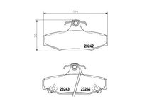 Set placute frana Ssang Yong MUSSO 1993- #2 033512