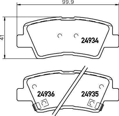 Set placute frana SSANGYONG KORANDO (KJ) - Cod intern: W20059476 - LIVRARE DIN STOC in 24 ore!!!