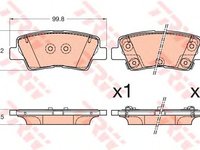 Set placute frana SSANGYONG KORANDO - OEM - TRW: GDB3594 - Cod intern: W02333209 - LIVRARE DIN STOC in 24 ore!!!