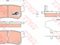 Set placute frana SSANGYONG KORANDO - OEM - TRW: GDB3366 - Cod intern: W02333154 - LIVRARE DIN STOC in 24 ore!!!