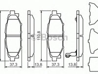 Set placute frana SUBARU IMPREZA hatchback - OEM - BOSCH: 0986494444|0 986 494 444 - Cod intern: W02657593 - LIVRARE DIN STOC in 24 ore!!!