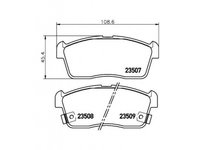 Set placute frana Subaru JUSTY IV 2007-2016 #2 04465B1010