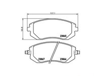 Set placute frana Subaru OUTBACK (BM, BR) 2009-2016 #2 095102