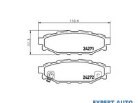 Set placute frana Subaru XV 2011-2016 #3 0986494444