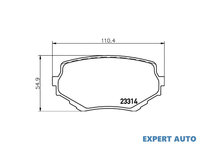 Set placute frana Suzuki GRAND VITARA II (2005->)[JT,TE,TD] #3 059402