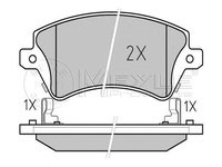 Set placute frana TOYOTA COROLLA (ZZE12_, NDE12_, ZDE12_) - OEM - MEYLE ORIGINAL GERMANY: 0252376617/W|025 237 6617/W - W02270161 - LIVRARE DIN STOC in 24 ore!!!