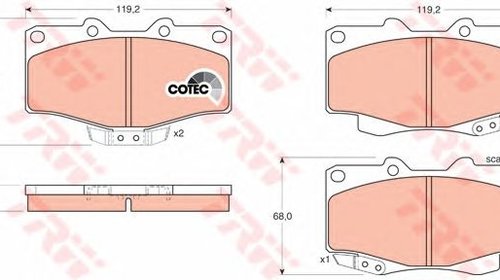 Set placute frana TOYOTA HILUX II pick-up (RN