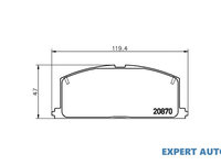 Set placute frana Toyota STARLET (EP91) 1996-1999 #2 0049112281