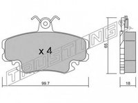 Set Placute Frana Trusting Dacia Logan 1 2004-2012 122.0