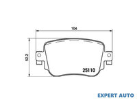 Set placute frana Volkswagen AUDI A1 Sportback (8XA, 8XK) 2011-2016 #2 154908