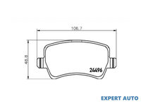 Set placute frana Volvo V70 III (BW) 2007-2016 #2 0986494175