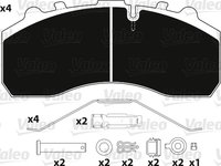 Set placute valeo pt mercedes actros,atego,axor 2,scania 4 series