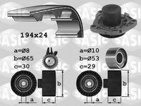Set pompa apa + curea dintata FIAT IDEA, LANCIA MUSA (350), FIAT PUNTO (199) - SASIC 3906034
