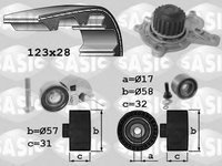 Set pompa apa + curea dintata HYUNDAI EXCEL II (LC), HYUNDAI TRAJET (FO), HYUNDAI AVANTE limuzina (XD) - SASIC 3906039