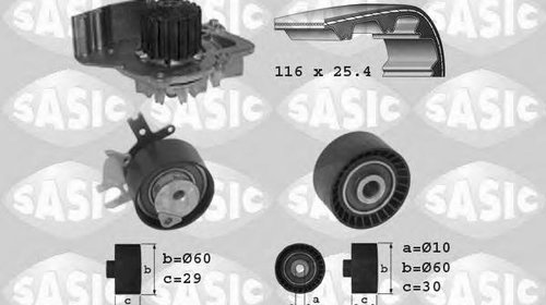 Set pompa apa + curea dintata PEUGEOT 607 lim