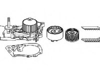 Set pompa apa + curea dintata RENAULT LAGUNA I I (B56_, 556_), RENAULT LAGUNA I Estate (K56_), RENAULT MEGANE I (BA0/1_) - TOPRAN 700 678