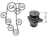 Set pompa apa curea dintata WPK-168201 AIRTEX pentru Vw Golf Vw Bora Vw Jetta Vw Lupo Seat Leon Seat Toledo Audi A2