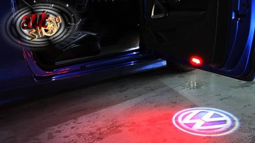 Set proiectoare cu logo VW pentru Passat Touareg Phaeton iluminat sub portiera