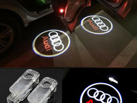SET Proiectoare logo Audi portiera / Holograma / Emblema luminoasa led