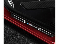 Set Protectie Praguri Sticker Carbon + Crom Bmw M Power