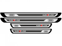 Set Protectie Praguri Sticker Crom Audi S-Line
