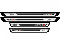 Set Protectie Praguri Sticker Crom Audi V2