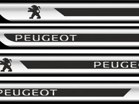 Set Protectie Praguri Sticker Crom Peugeot V2 PPC116