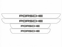 Set Protectie Praguri Sticker Porsche Alb
