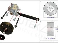 Set reparatie, brat tensionare curea trapezoidala MERCEDES-BENZ COUPE (C124), MERCEDES-BENZ limuzina (W124), MERCEDES-BENZ KOMBI Break (S124) - AUTEX