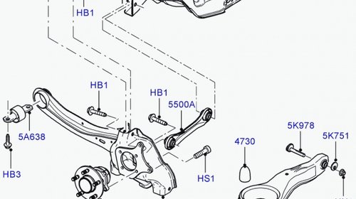 Set reparatie brate bucse punte spate Ford Focus ,Mazda 3 5 , Volvo S40